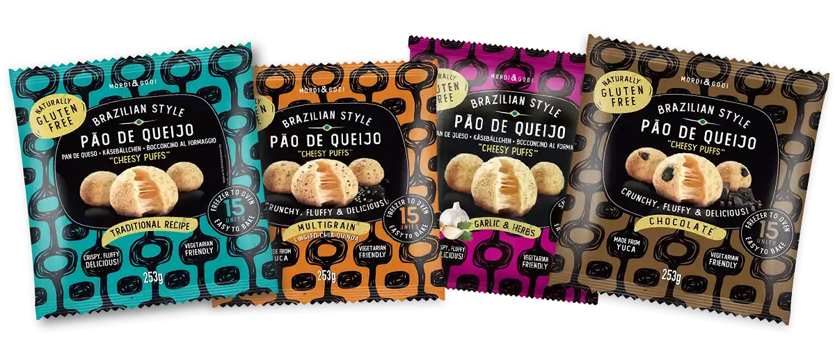 Variedades de pão de queijo